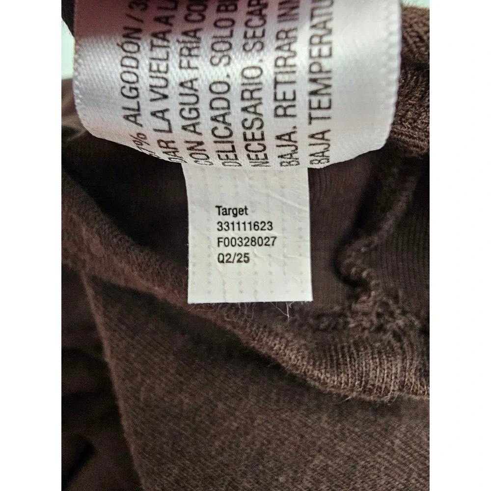 Wild Fable Womens Brown Long Sleeve Hooded Top XL Cotton Modal Blend 331111623 - Picture 5 of 7